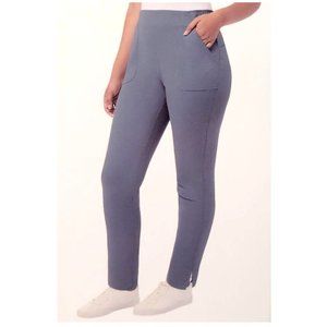 NWT 32 Degrees Women's Lightweight Twill Pull On Pants Teal Size 2XL $55 2C061